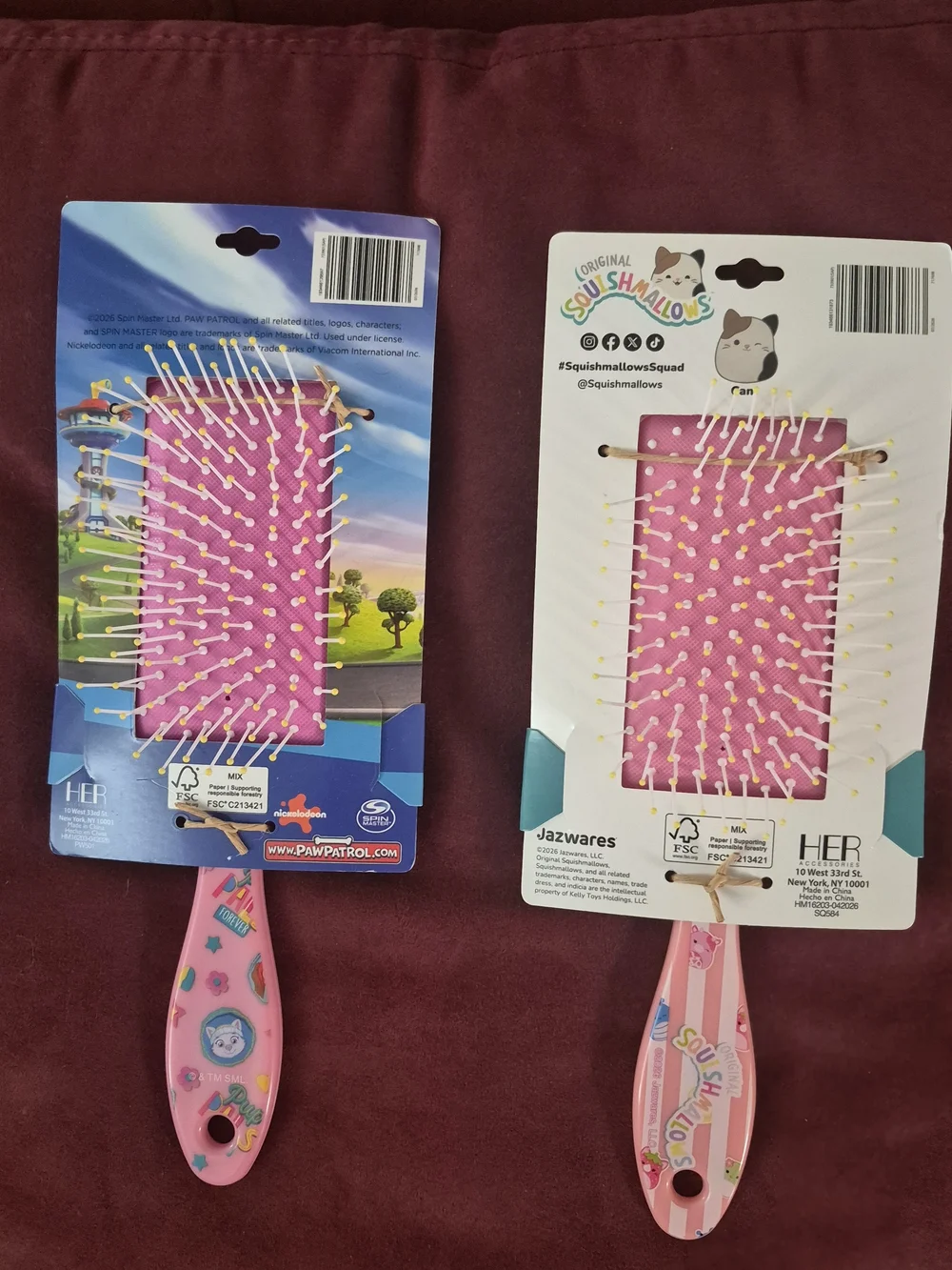 New- 1- Squishmallow & 1- Paw Patrol Brushes.